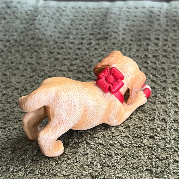 Enesco Porcelain Golden Retriever for Christmas 1985 Kathy Wise Holiday Figurine - Picture 5 of 8